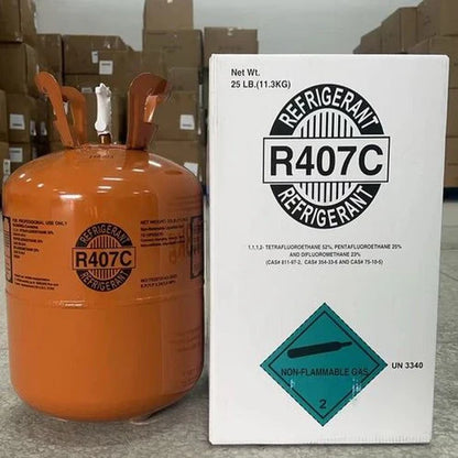 R-407C Réfrigérant - Bouteille de 25 lb (11,3 kg)